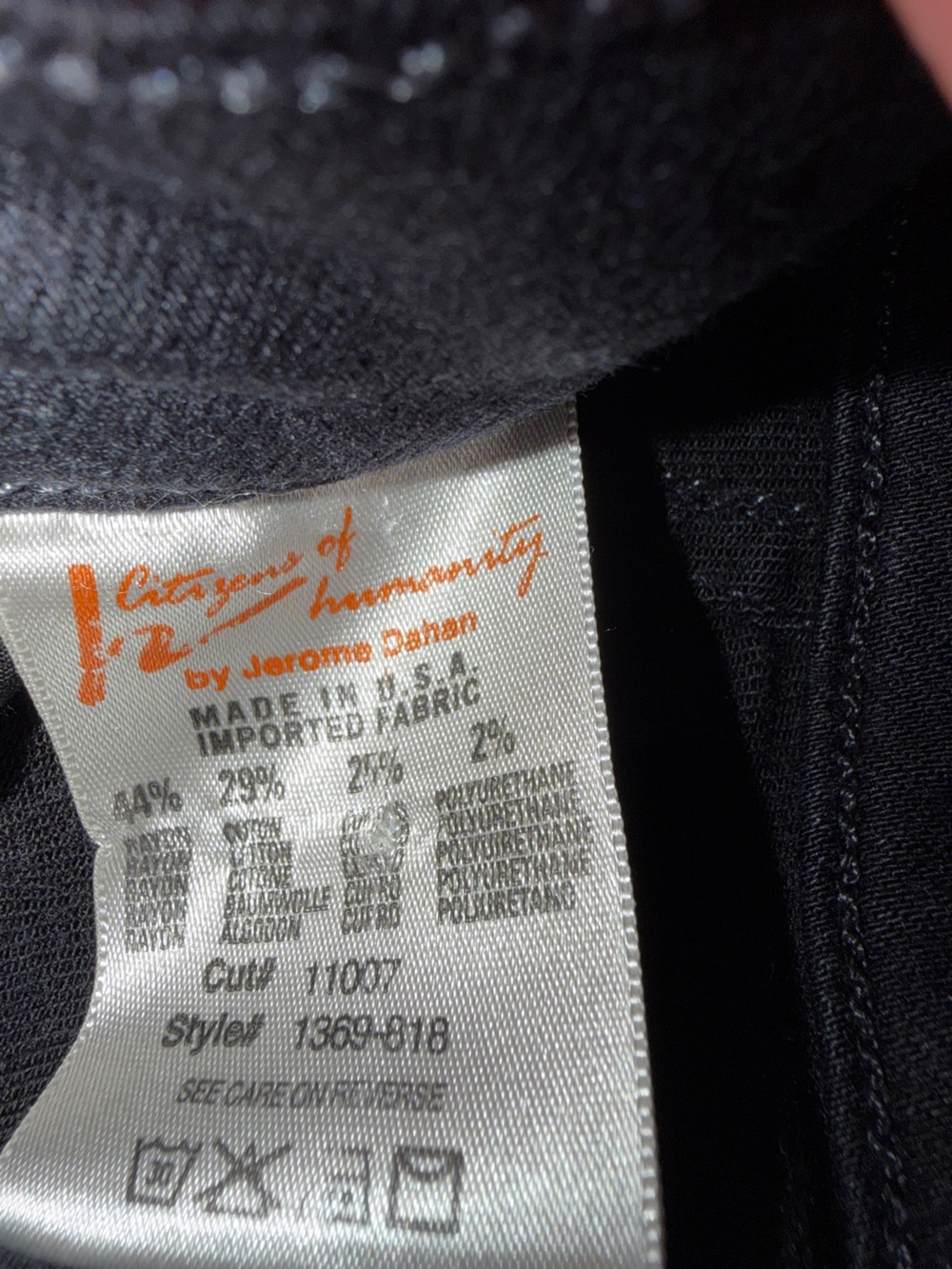 Citizens of Humanity COH "HOPE CARGO SKINNY" Jeans Black Cotton Style 1369-818 - Picture 12 of 15